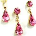 نیم ست طلا زرد با نگین تورمالین مدل: hsdf1156