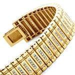 دستبند مردانه طلا زرد با نگین الماس مدل: bdm1041