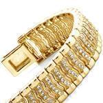 دستبند مردانه طلا زرد با نگین الماس مدل: bdm1045