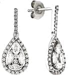 گوشواره الماس تراش اشک، مارکیز و برلیان مدل: ebf2003