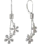 گوشواره الماس طرح گل مدل: ebf2006