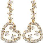 مدل گوشواره الماس طرح قلب