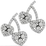 گوشواره الماس طرح قلب مدل: ebf2009