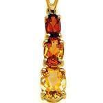 آویز طلا زرد با نگین سیترین مدل: npdf1082