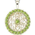 آویز طلا زرد با نگین زبرجد مدل: npdf1084