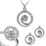 نیم ست برلیان با طلای سفید مدل: hsdf10186