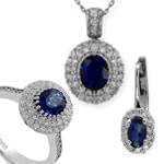 نیم ست یاقوت و الماس با طلای سفید مدل: hsdf1190