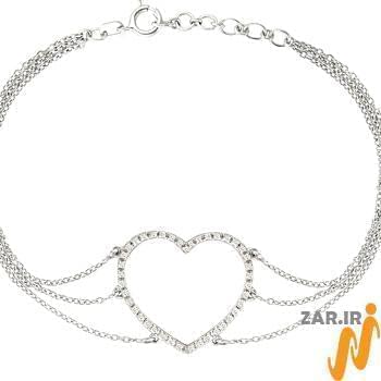 دستبند الماس طرح قلب مدل: brc2008