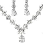 نیم ست الماس با طلای سفید مدل: hset2010