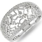 انگشتر الماس طرح پروانه مدل: ring2008