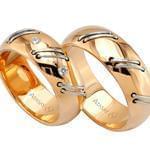 ست حلقه ازدواج طلای رزگلد و سفید با نگین الماس تراش برلیان مدل: srd1076