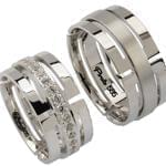 حلقه ست نامزدی و عروسی طلا با نگین الماس تراش برلیان مدل: srd1082