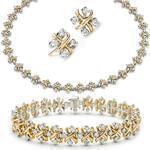 سرویس عروس با طلای زرد و نگین برلیان مدل: hset2019