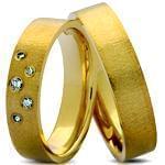 حلقه ست عروسی طلای زرد با نگین برلیان مدل: srd1125