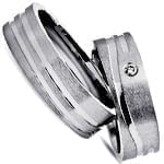 حلقه ست عروسی طلای سفید با نگین الماس برلیان مدل: srd1126