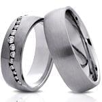 حلقه ست عروسی طلای سفید با نگین الماس تراش برلیان مدل: srd1128