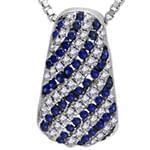 آویز جواهر یاقوت آبی و الماس تراش برلیان مدل: npdf1219