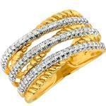 انگشتر جواهر زنانه الماس با طلای زرد و سفید مدل: ring2037