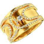 انگشتر جواهر زنانه الماس با طلای زرد مدل: ring2044