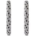 گوشواره جواهر الماس تراش برلیان سیاه و سفید مدل: ebf2037