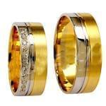 ست حلقه ازدواج جواهر با نگین الماس تراش برلیان مدل: srd1266