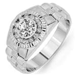 انگشتر مردانه جواهر با نگین الماس پایه رولکسی: مدل rgm1305