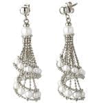 گوشواره جواهر مروارید با طلای سفید مدل: edf1260