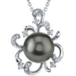 آویز جواهر مروارید و الماس تراش برلیان مدل: npdf1222