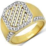 انگشتر مردانه جواهر با نگین الماس تراش برلیان: مدل rgm1371