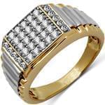 انگشتر پایه رولکسی مردانه جواهر با نگین الماس تراش برلیان: مدل rgm1372