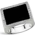 انگشتر کلاسیک مردانه جواهر با نگین انیکس و برلیان: مدل rgm1376