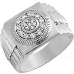 انگشتر مردانه پایه رولکسی جواهر با نگین الماس تراش برلیان: مدل rgm1377