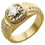 انگشتر مردانه رولکس طلا و جواهر نگین الماس تک تخمه: مدل rgm1380