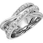 انگشتر جواهر زنانه الماس با طلای سفید مدل: ring2049