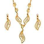 سرویس عروسی جواهر با نگین الماس تراش برلیان و طلای زرد مدل: bset2134