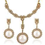 سرویس عروسی جواهر با نگین مروارید و الماس تراش برلیان مدل: bset2135