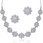 سرویس عروسی جواهر با نگین الماس تراش برلیان طرح فلاور مدل: bset2138