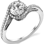 حلقه ازدواج طلا سفید با نگین الماس مدل 2012: شماره eng2048