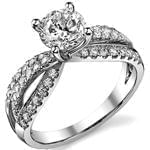 حلقه ازدواج طلا سفید با نگین الماس مدل 2012: شماره eng2049