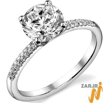 حلقه ازدواج طلا سفید با نگین الماس مدل 2012: شماره eng2051
