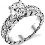 حلقه ازدواج طلا سفید با نگین الماس مدل 2012: شماره eng2053