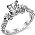 حلقه ازدواج طلا سفید با نگین الماس مدل 2012: شماره eng2055