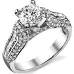 حلقه ازدواج طلا سفید با نگین الماس مدل 2012: شماره eng2056