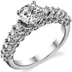 حلقه ازدواج طلا سفید با نگین الماس مدل 2012: شماره eng2057