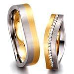 ست حلقه عروسی با نگین الماس تراش برلیان مدل: srd1163