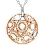 آویز طلای مسی و سفید با نگین برلیان مدل: npdf1140