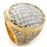 انگشتر طلا زرد با نگین الماس برش برلیان و پرنس طرح رجال: مدل rgm1281