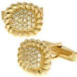 دکمه سر دست طلا زرد با نگین الماس مدل: cdm1076