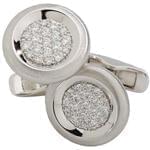 دکمه سر دست طلا سفید با نگین الماس مدل: cdm1079