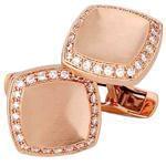 دکمه سر دست طلای رزگلد با نگین الماس مدل: cdm1080